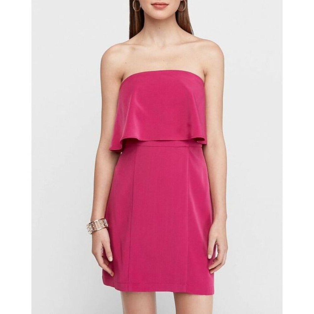 Express Strapless Flounce Dress 00